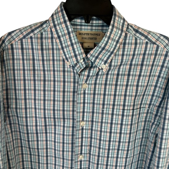 Duluth Trading Co Shirt Mens Medium Relaxed Fit Wrinkle Resistant L766 - Picture 2 of 6